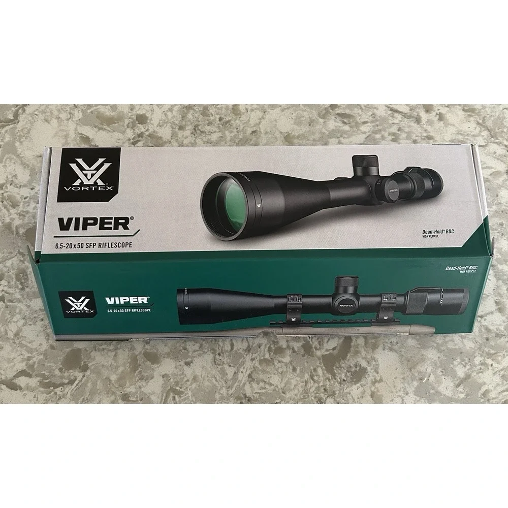 Vortex Optics Viper Rifle Scope 6.5-20x50 SFP Mil Dot MOA Reticle